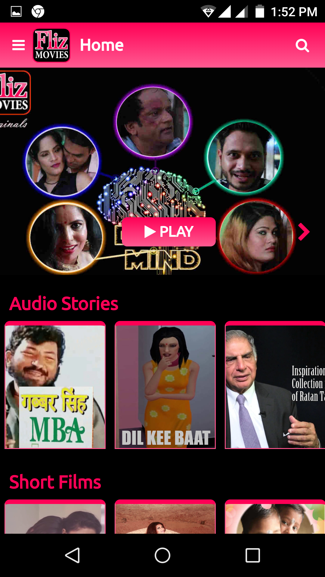 Screenshot of Fliz Movies App APK