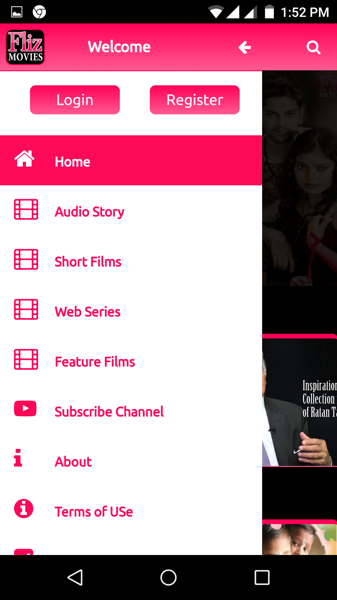 Screenshot of Fliz Movies for Android